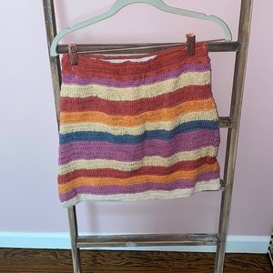 Crochet mini skirt